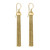 Tomfoolery, Gold Plated Silver Chain Hook Drop Earrings, Lindenau