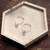 Cobalt Blue Silver & Glass Bead Teardrop Hoops