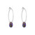 Mermaid Silver & Glass Bead Teardrop Hoops, Old Farmhouse Jewellery, tomfoolery
