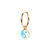 Wilhelmina Garcia: Gold Blue Yin Yang Earring, tomfoolery