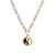 Wilhelmina Garcia: Gold Black Yin Yang Necklace, tomfoolery