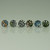 Zoe Grigoris: Painted Pattern Studs Black & White, tomfoolery