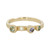 Eily O'Connell: 2mm Bark Multi Gem Rain Drops Band 14ct Yellow Gold, tomfoolery