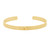 Everyday by tomfoolery, Gold Plated Princess Cut Gemstone Cuff, tomfoolery 