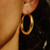 Tf Hoops: Extra Large Chunky Tube Silver Gold Plated Hoop 40mm, tomfoolery