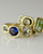 Mia Chicco: Asimmetrica 4 Stone Ring Blue, Tomfoolery London