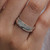 Wide Lined Oak Ring, Issy White, Tomfoolery London