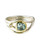 Aquamarine, Diamond, 18ct Yellow Gold & Silver Narrow Wrap Ring, Margoni, tomfoolery