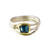 Blue Topaz & Silver Narrow Wrap Ring, Margoni, tomfoolery