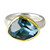 Irregular Blue Topaz Flat Band Ring, Margoni, tomfoolery
