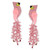 Pink Cardinal Beaded Earrings, Olivia Dar, tomfoolery