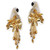 Gold Parrot Beaded Earrings, Olivia Dar, tomfoolery