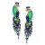 Lime Peacock Beaded Earrings, Olivia Dar, tomfoolery