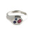 Faceted Signet Ring w. Pink Tourmaline, Purple & Blue Sapphires, Maria Manola, tomfoolery
