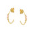 VORA Baguette Gem Hoops, TRIBE by tomfoolery