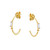 Tribe Baguette Gem Gold Hoops TRIBE by tomfoolery