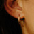 VORA Baguette Gem Silver Hoops, TRIBE by tomfoolery