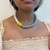Ceramic Beaded Necklace Grey