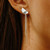 Rayon Half Circle Chain Drop Earrings, RAYON, tomfoolery