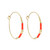 Billie Tube Beaded Hoops Tangerine, Judith Benita, tomfoolery