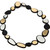 Small Stone Necklace Silver, Black & Gold, Iskin Sisters, tomfoolery