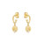 AURA Princess Cut Gem Drop Gold Plated Hoops, TRIBE, tomfoolery