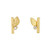 Mini Gold Leaf & Diamond Studs, Shimara Carlow, tomfoolery