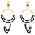 Globe Double Loop Drop Earrings, Guzin, tomfoolery