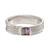 Wide Oak Band with Vertical Sapphire Baguettes, Issy White, tomfoolery