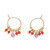 Untitledition: Pastiglia Mini Red Coral & Pink Tourmaline Hoop Earrings , tomfoolery, tomfoolery