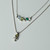 Gea Trio Necklace in Silver with Aquamarine, Peridot & Onyx, Maria Manola, tomfoolery