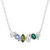 Gea Trio Necklace in Silver with Aquamarine, Peridot & Onyx, Maria Manola, tomfoolery