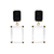Colourblock Drop Earrings Onyx & Clear, Pakera Pakera, tomfoolery