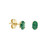 SOLO Oval Emerald Studs, tf House - Infinite, tomfoolery