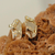 Athena Gold Asymmetric Folded Studs, Mia Chicco, tomfoolery