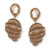 Gold Conch Beaded Earrings, Olivia Dar, tomfoolery