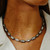 Dress Gunmetal Single Row Crystal Necklace, tf House - Dress, tomfoolery