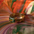 Orange Marbled Ceramic Trinket Bowl
