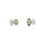 Gea Marquise Irregular Studs in Silver with Peridot, Maria Manola, tomfoolery