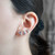 Silver Marquise Irregular Studs with Blue Topaz, Maria Manola, tomfoolery