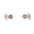 Silver Duo Mini Studs with Pink Tourmaline, Maria Manola, tomfoolery