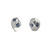 Silver Irregular Studs with Tanzanite, Maria Manola, tomfoolery