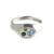 Silver Faceted Signet Ring with Topaz, Peridot & Green Onyx, Maria Manola, tomfoolery