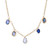 Five Stone Blue Sapphire Necklace, Page Sargisson, tomfoolery