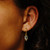 Rectangular Triple Bead Blue Topaz Hoop Earrings, tf House - Beaded, tomfoolery