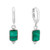 Rectangular Triple Bead Malachite Hoop Earrings, tf House - Beaded, tomfoolery