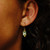Rectangular Triple Bead Green Amethyst Drop Earrings, tf House - Beaded, tomfoolery