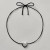 Black Cord & Silver Heart Necklace, Annika Inez, tomfoolery