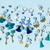Blue Hand-Painted Drop Earrings, Kingston, tomfoolery
