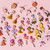 Pink Hand-painted Studs, Kingston, tomfoolery 